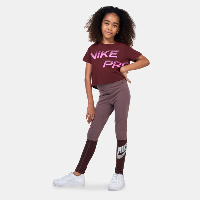 Nike Kids' Dri-FIT Sport Essential+ Cropped Training T-Shirt (Older Kids) Maroon Nike Kids' Dri-FIT Sport Essential+ Cropped Training T-Shirt (Older Kids) Maroon image number 2