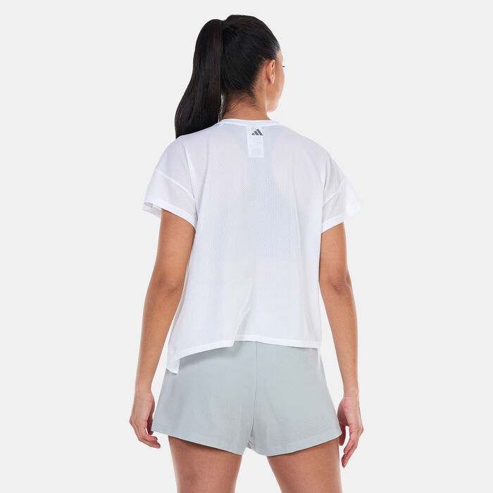 adidas Women's HIIT AEROREADY Quickburn Training T-Shirt White adidas Women's HIIT AEROREADY Quickburn Training T-Shirt White image number 1