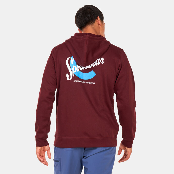 Columbia Men's Logo Full-Zip Fleece Hoodie Purple image number 1