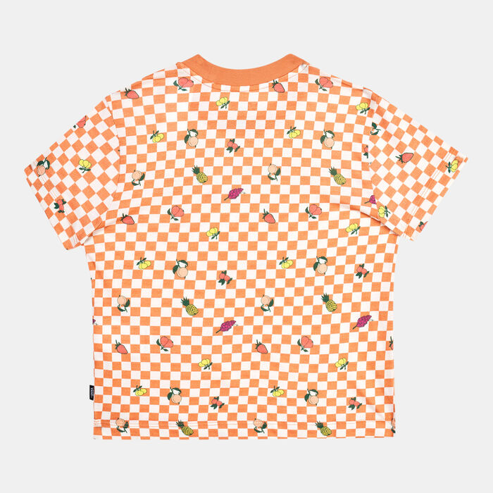 Vans Kids' Fruit Checker Boxy T-Shirt Orange Vans Kids' Fruit Checker Boxy T-Shirt Orange image number 1