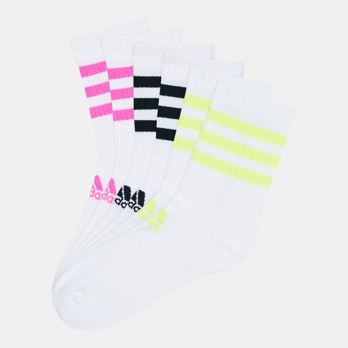 adidas 3-Stripes Cushioned Crew Socks (3 Pack) White adidas 3-Stripes Cushioned Crew Socks (3 Pack) White image number 0