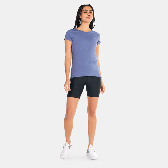 Under Armour Women's HeatGear® Armour Training T-Shirt Purple Under Armour Women's HeatGear® Armour Training T-Shirt Purple image number 2