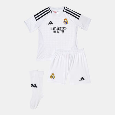 adidas Kids' Real Madrid 24/25 Home Football Mini Kit White adidas Kids' Real Madrid 24/25 Home Football Mini Kit White