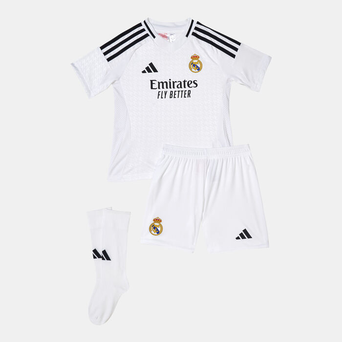 adidas Kids' Real Madrid 24/25 Home Football Mini Kit White adidas Kids' Real Madrid 24/25 Home Football Mini Kit White image number 0