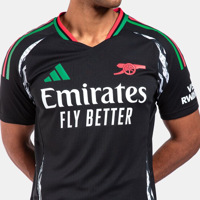 adidas Men's Arsenal 24/25 Authentic Away Football Jersey Black image number 3