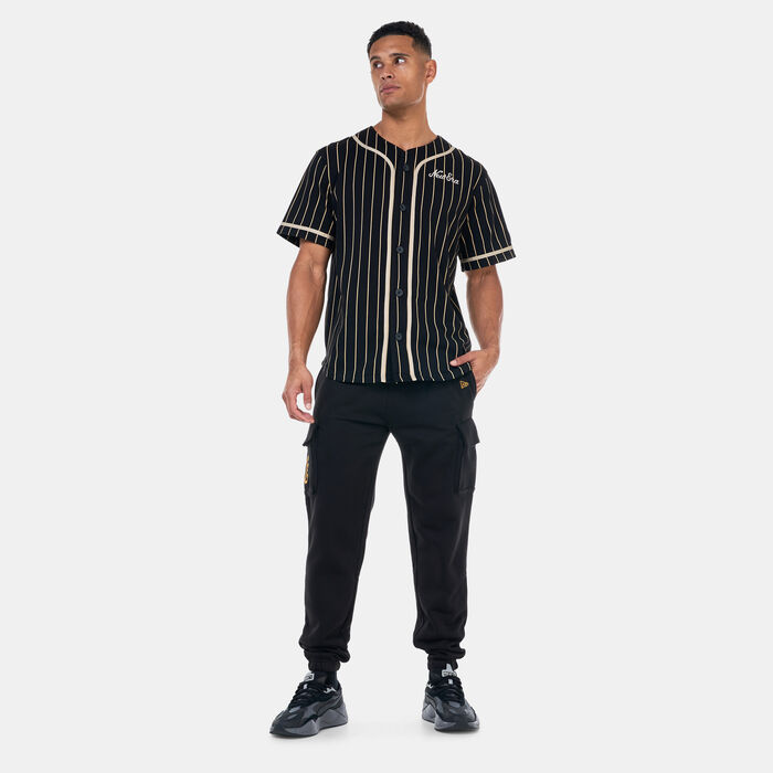 New Era Men's Pinstripe Jersey Black image number 2