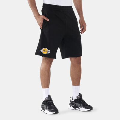 New Era Men's NBA LA Lakers Team Logo Shorts Black