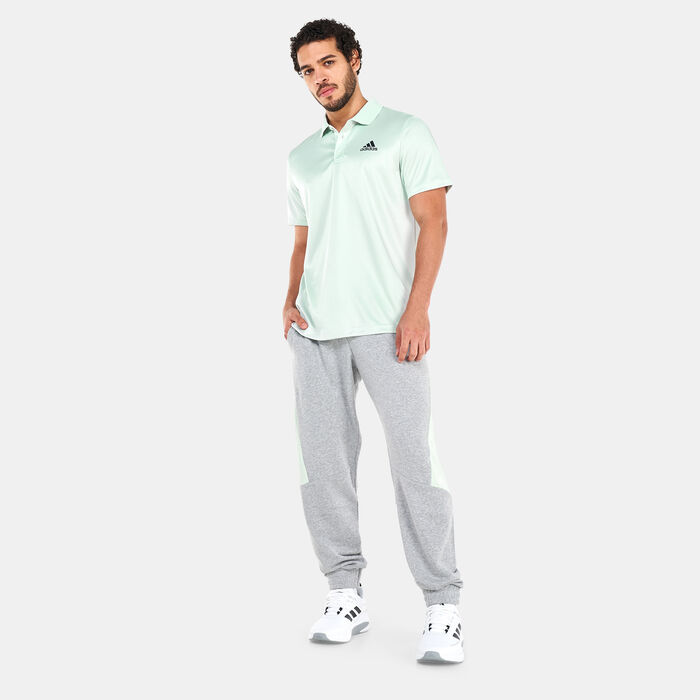 adidas Men's Designed to Move 3-Stripes Polo Shirt Green image number 2