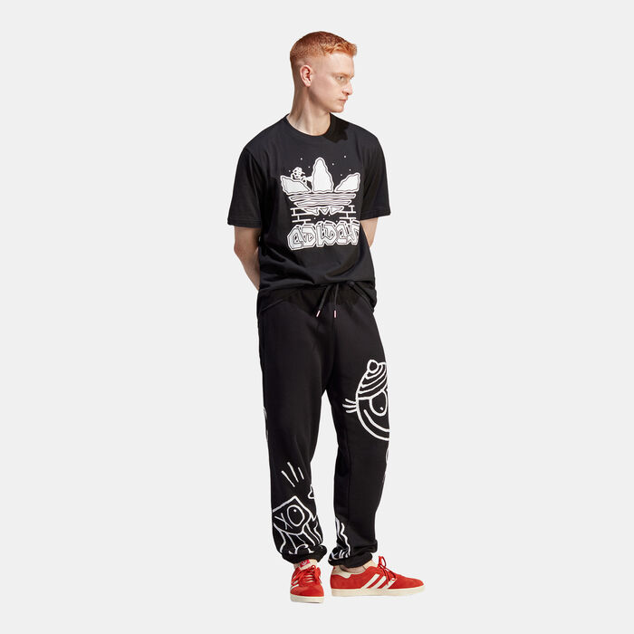 adidas Originals Men's Graphics Hack the Elite T-Shirt Black image number 2