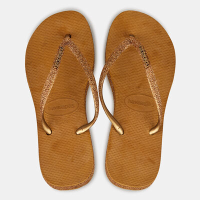 Havaianas Women's Slim Flatform Sparkle Flip Flops Brown