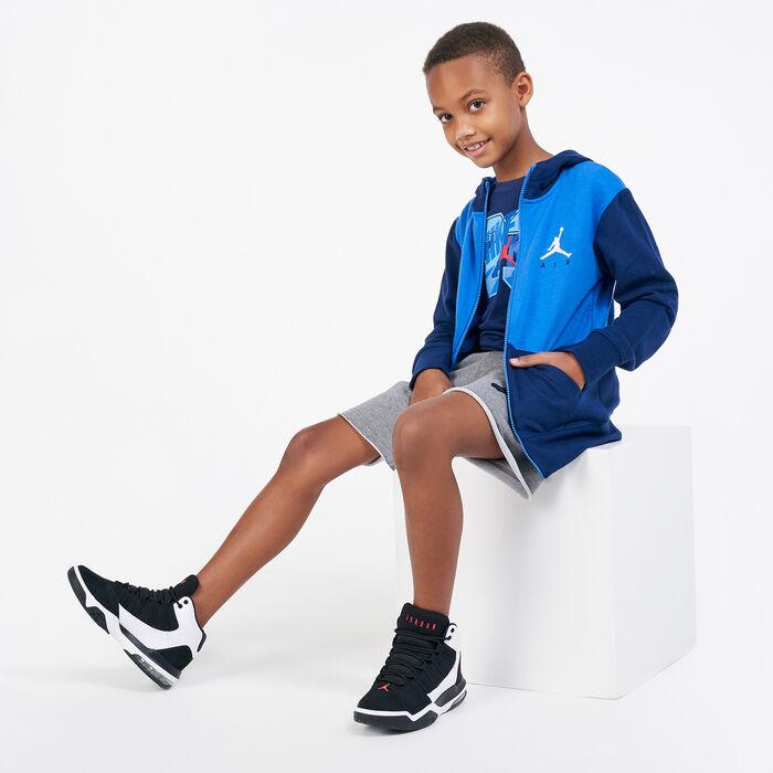 Jordan Kids' Jumpman Air Full-Zip Hoodie Blue image number 2