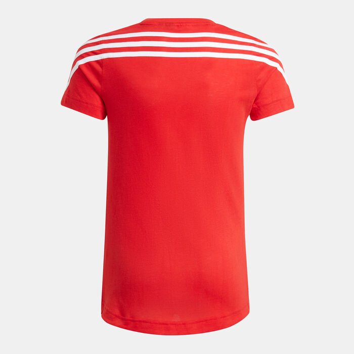 adidas Kids' 3-Stripes Graphic T-Shirt Red adidas Kids' 3-Stripes Graphic T-Shirt Red image number 1