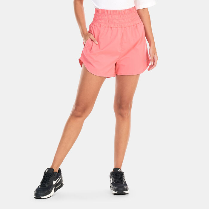 Nike Women's Dri-FIT One Ultra High-Waisted Shorts Peach image number 0
