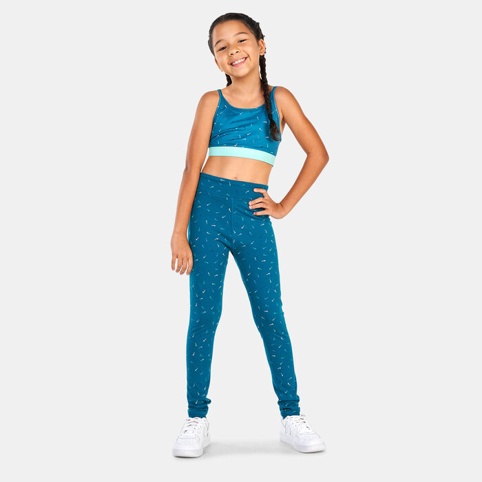 Nike Kids' Sportswear Essential Mid-Rise Leggings (Older Kids) Blue Nike Kids' Sportswear Essential Mid-Rise Leggings (Older Kids) Blue image number 5