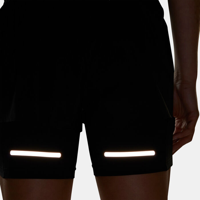 adidas Women's Ultimate 2-in-1 Running Shorts Black image number 4