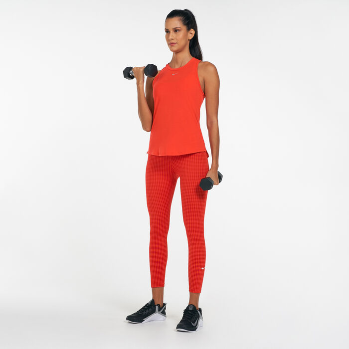 Nike Women's Dri-FIT One Luxe Tank Top Red image number 2