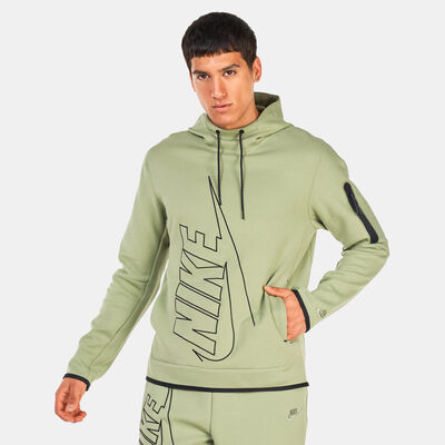 Nike Men's Tech Fleece Pullover Hoodie Green