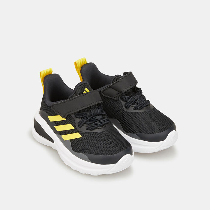 adidas Kids' FortaRun Sport Running Elastic Lace And Top Strap Shoe Black adidas Kids' FortaRun Sport Running Elastic Lace And Top Strap Shoe Black image number 1