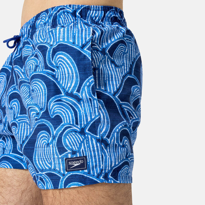 Speedo Men's Digital Printed Leisure Swimming Shorts Blue Speedo Men's Digital Printed Leisure Swimming Shorts Blue image number 3