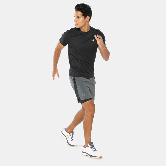 Under Armour Men's Launch Run 2-in-1 Shorts Grey image number 2