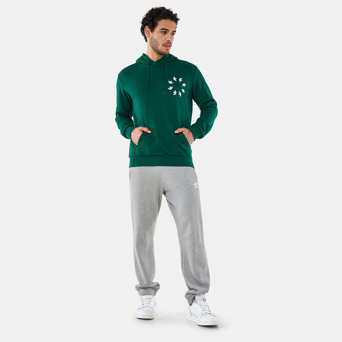 adidas Originals Men's Adicolor Shattered Trefoil Hoodie Green image number 2