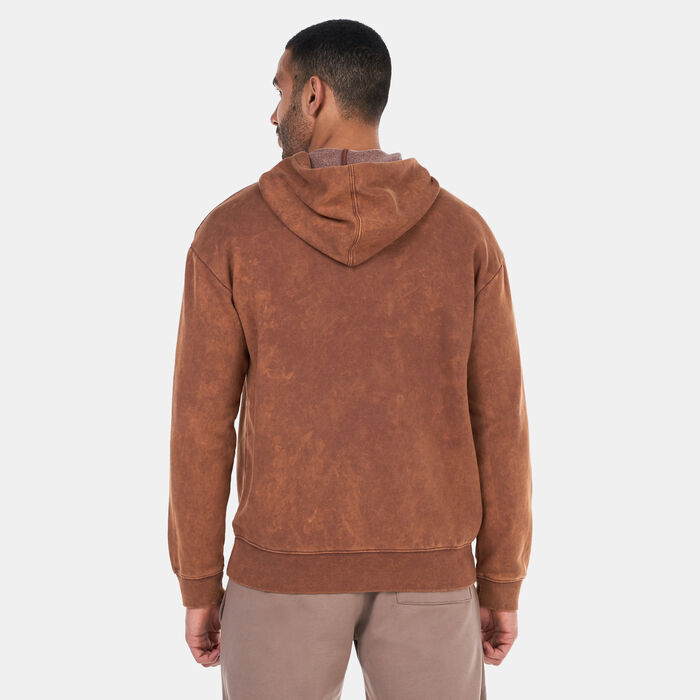 adidas Men's ALL SZN Garment-Wash Hoodie Brown adidas Men's ALL SZN Garment-Wash Hoodie Brown image number 1