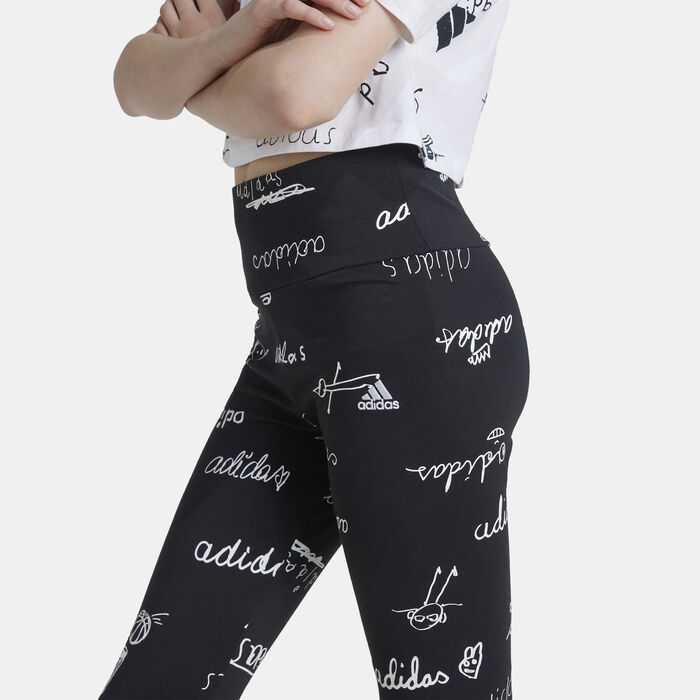 adidas Kids' Brand Love Leggings Black image number 3