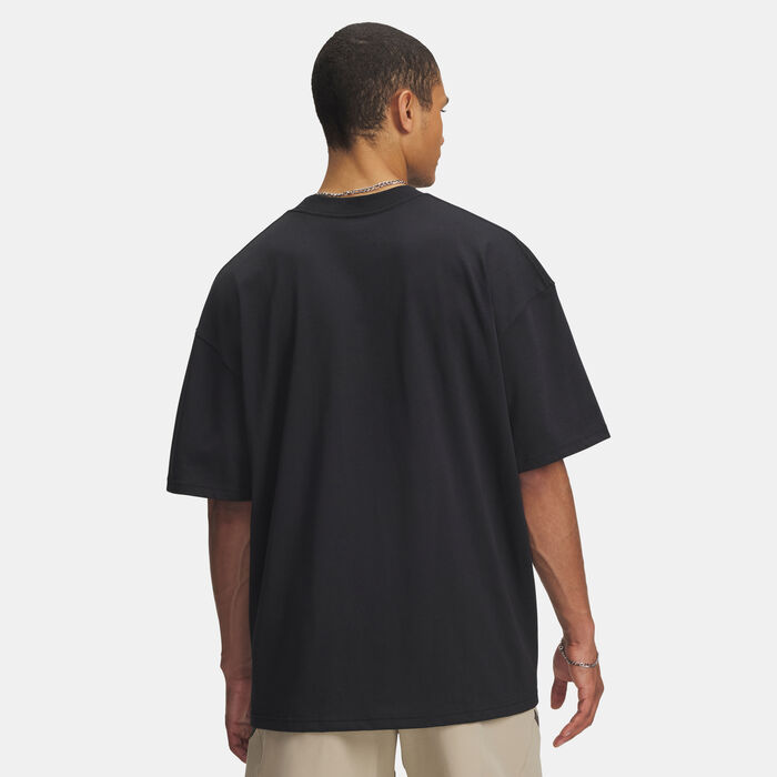 Under Armour Men's Woven Label Heavyweight T-Shirt Black image number 1