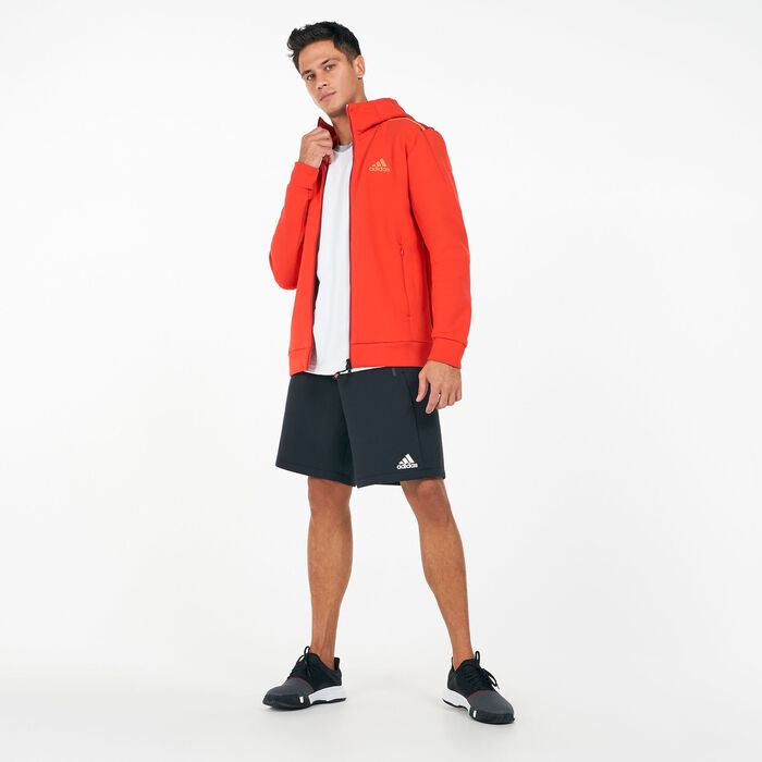adidas Men's Z.N.E. Hooded Jacket Red adidas Men's Z.N.E. Hooded Jacket Red image number 2