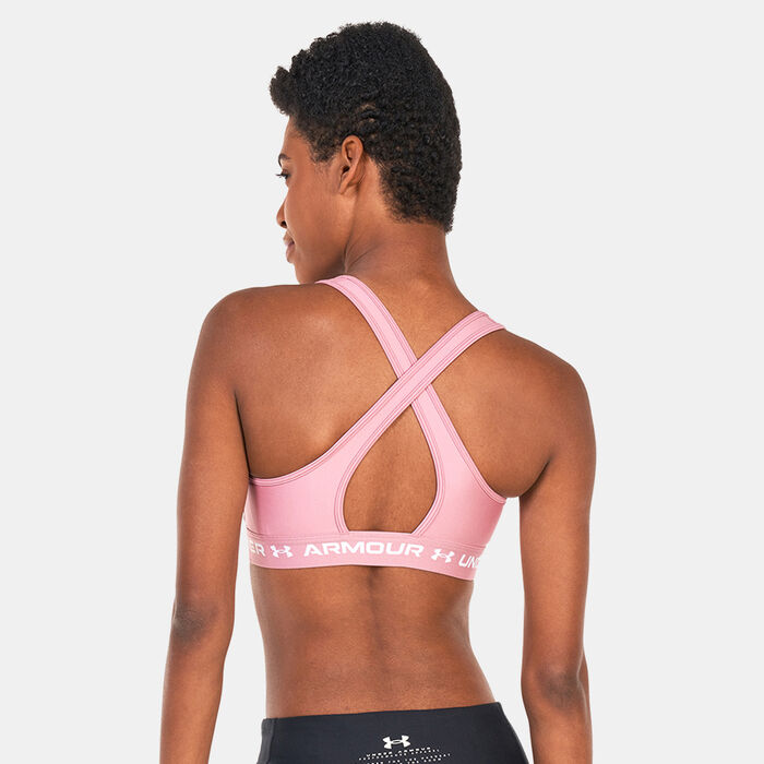 Under Armour Women's Armour Medium-Support Training Sports Bra Pink Under Armour Women's Armour Medium-Support Training Sports Bra Pink image number 1