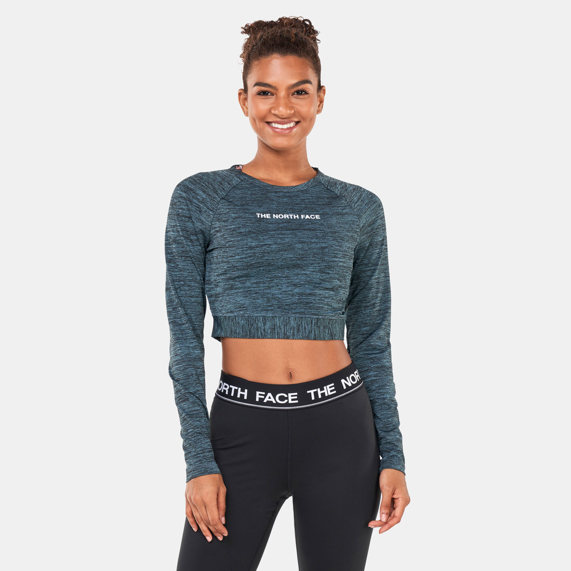 Women s Stretchy Crop Top Blue The North Face in Qatar SSS