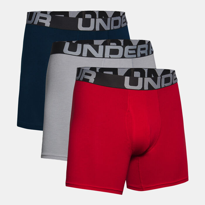 Under Armour Men's Charged Cotton® Boxerjock® Boxers (3 Pack) Red Under Armour Men's Charged Cotton® Boxerjock® Boxers (3 Pack) Red image number 2