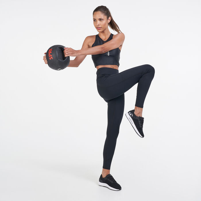 Under Armour Women's RUSH™ No-Slip Waistband Full-Length Leggings Black image number 2