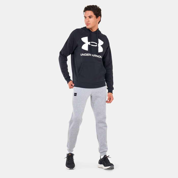 Under Armour Men's UA Rival Fleece Big Logo Hoodie Black Under Armour Men's UA Rival Fleece Big Logo Hoodie Black image number 2