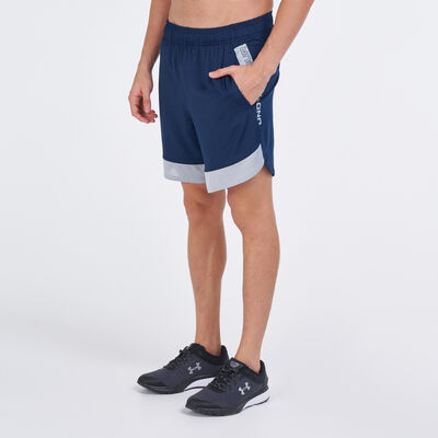 Under Armour Men's Train Stretch 7-inch Wordmark Shorts Blue