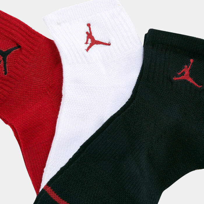 Jordan Kids' Jumpman Quarter Socks (3 Pack) Red image number 1