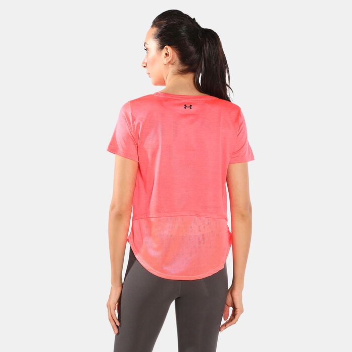 Under Armour Women's UA Tech™ Vent T-Shirt Pink Under Armour Women's UA Tech™ Vent T-Shirt Pink image number 1