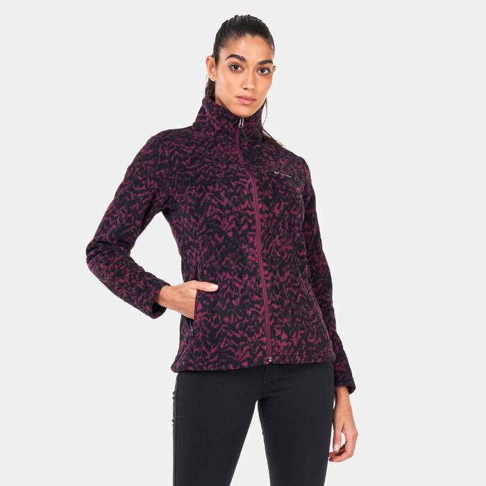 Columbia Women's Fast Trek Printed Fleece Jacket Red Columbia Women's Fast Trek Printed Fleece Jacket Red image number 0