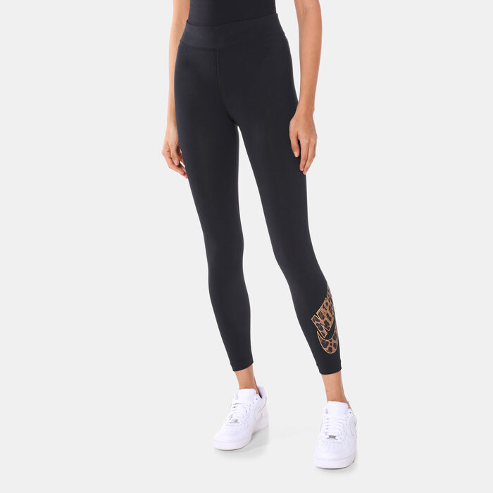 Nike Women's Sportswear Mid-Rise Leggings Black image number 0