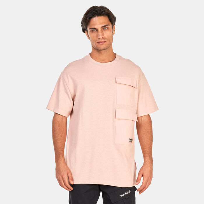 Timberland Men's Progressive Utility Multi-Pocket T-Shirt Pink Timberland Men's Progressive Utility Multi-Pocket T-Shirt Pink image number 0