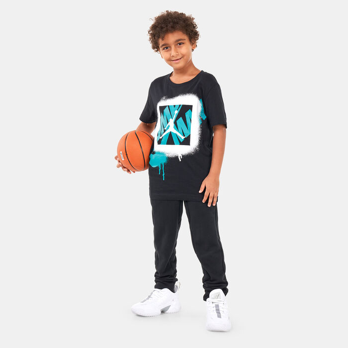 Jordan Kids' Stencil Spray T-Shirt Black Jordan Kids' Stencil Spray T-Shirt Black image number 2