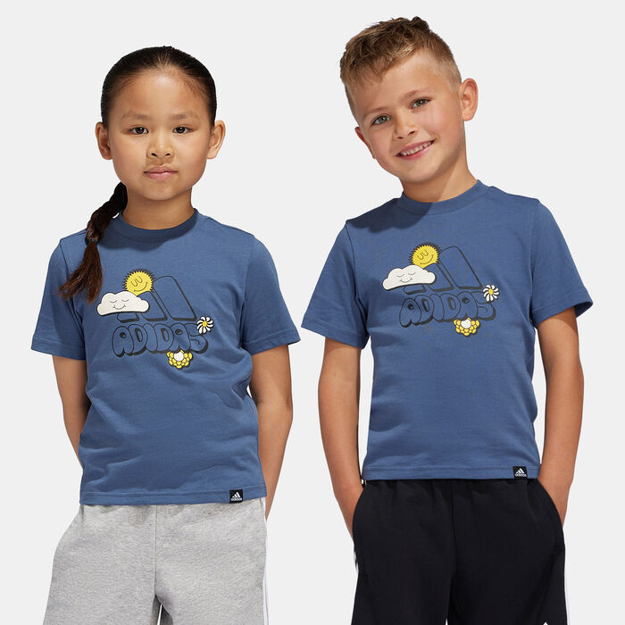 adidas Kids' Doodle Graphic T-Shirt (Older Kids) Grey image number 0