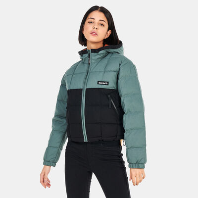 Timberland Women's Canvas Puffer Jacket Green