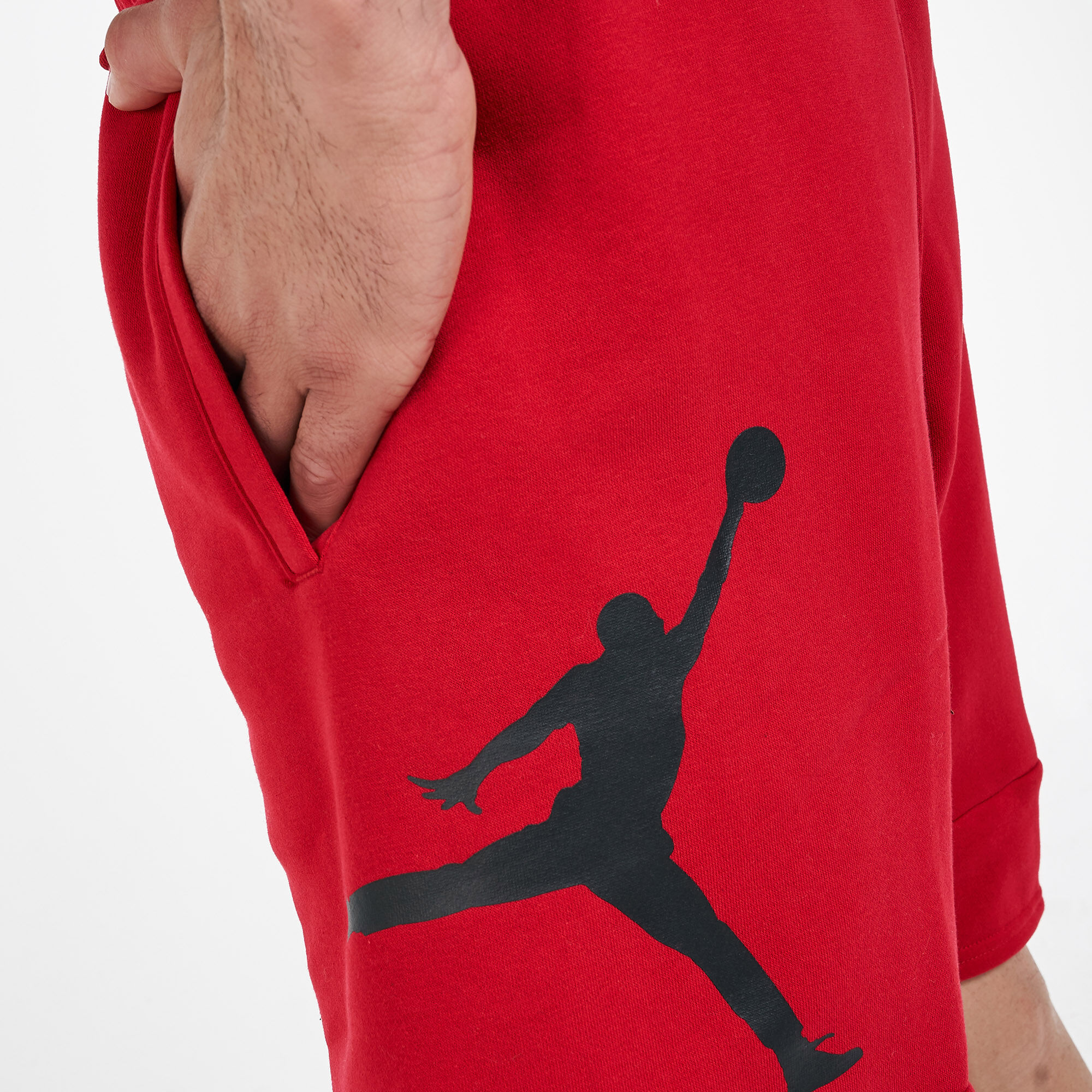 Jordan jumpman air fleece pants red top