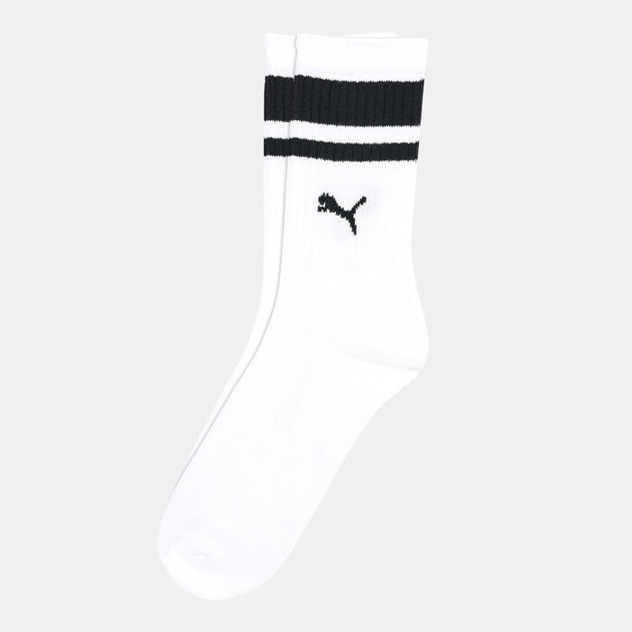 PUMA Crew Heritage Stripe Socks (2 Pack) White PUMA Crew Heritage Stripe Socks (2 Pack) White image number 0