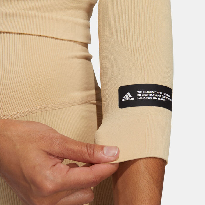 adidas Women's Formotion Cropped T-Shirt Beige image number 3