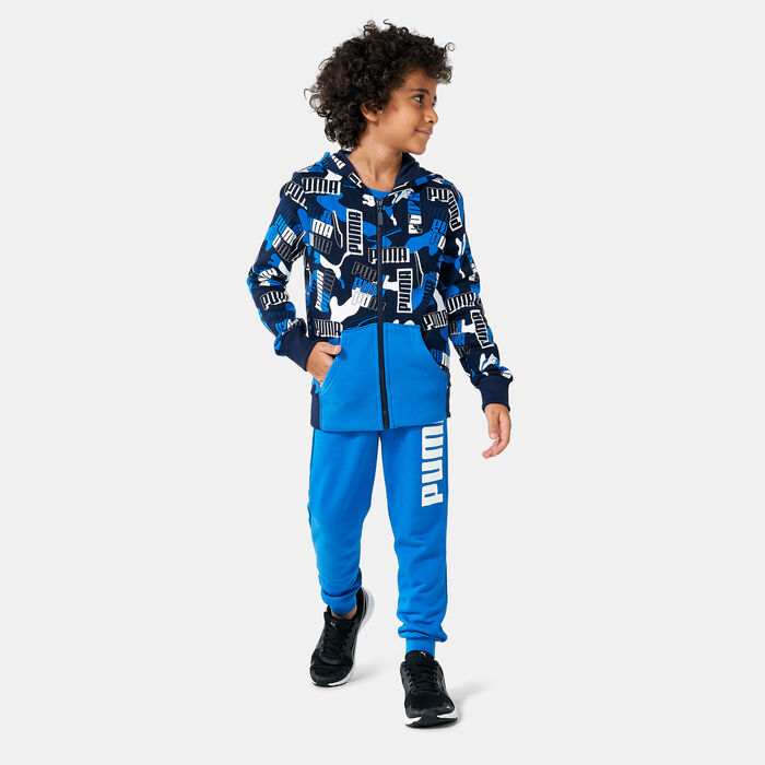 PUMA Kids' Alpha Allover Print Hoodie Pink image number 2