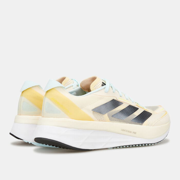 adidas Women's Adizero Boston 11 Shoe Beige adidas Women's Adizero Boston 11 Shoe Beige image number 2