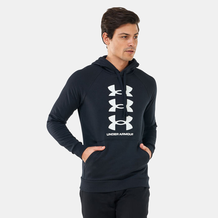Under Armour Men's UA Rival Fleece Multilogo Hoodie Black image number 0
