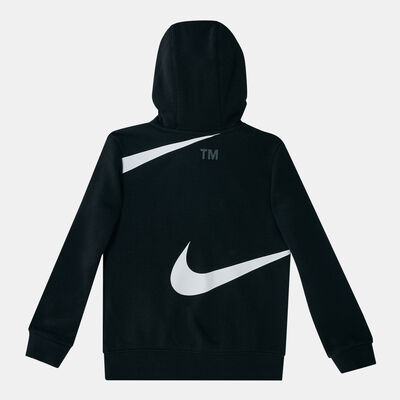 Nike Kids' Swoosh Full-Zip Hoodie Black